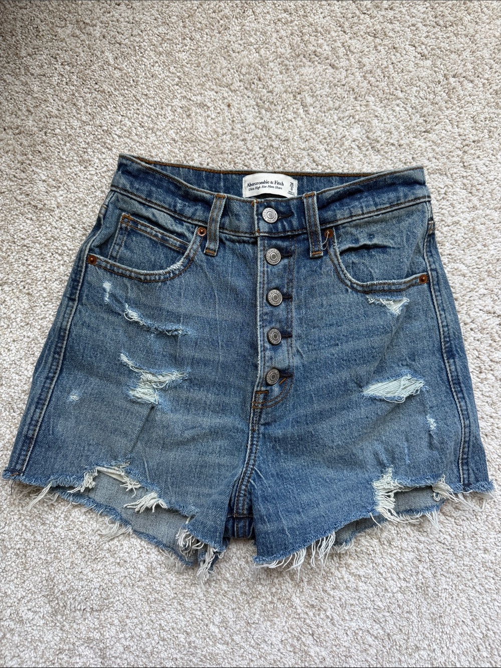 Abercrombie & Fitch Medium Blue Mom Shorts